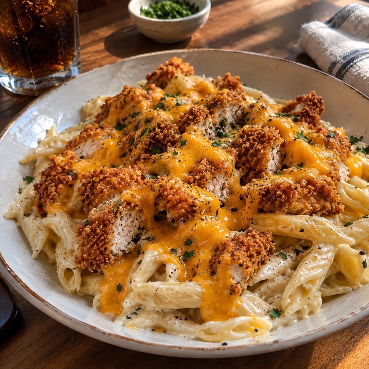 Çıtır Tavuklu Penne Makarna