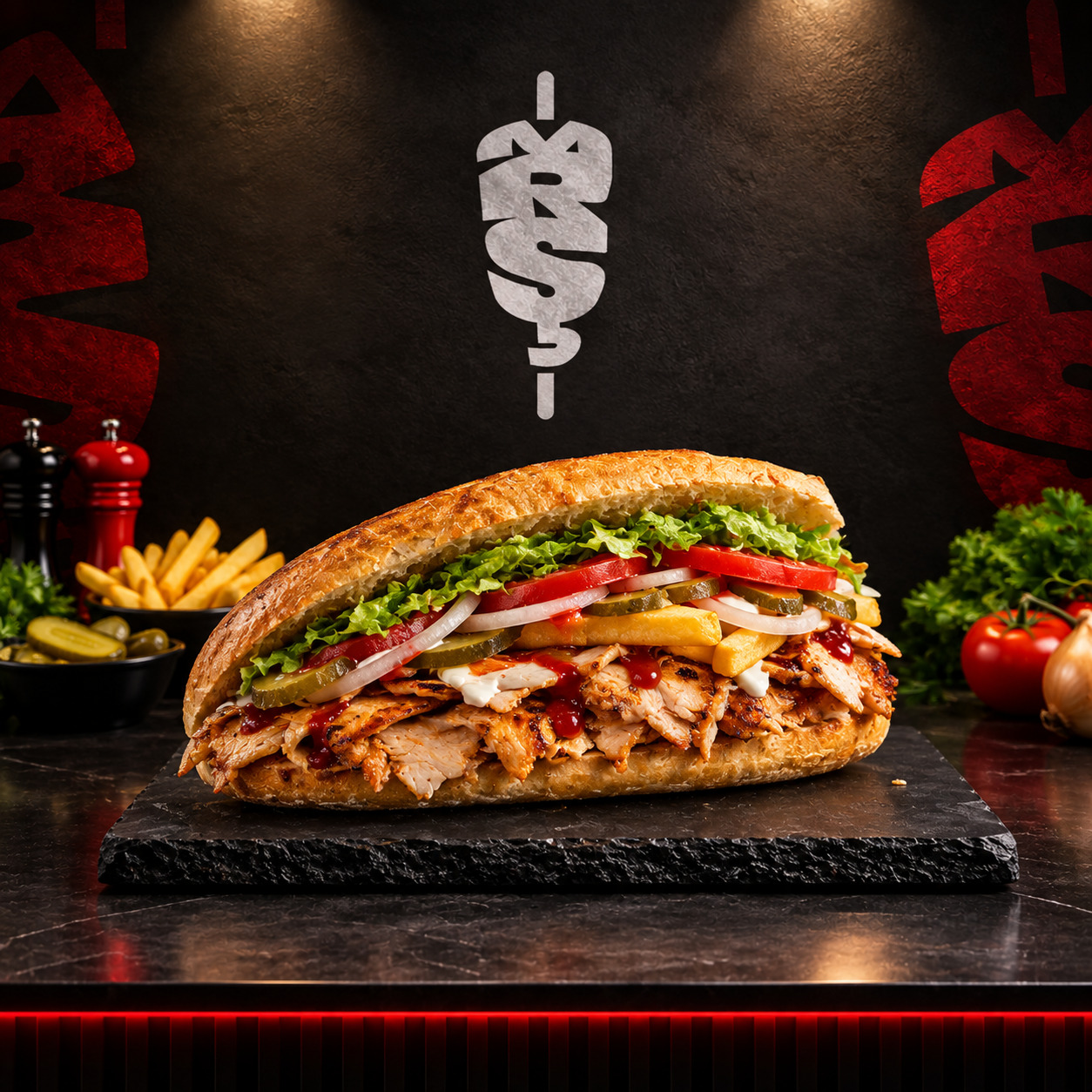 Yarım Tavuk Döner