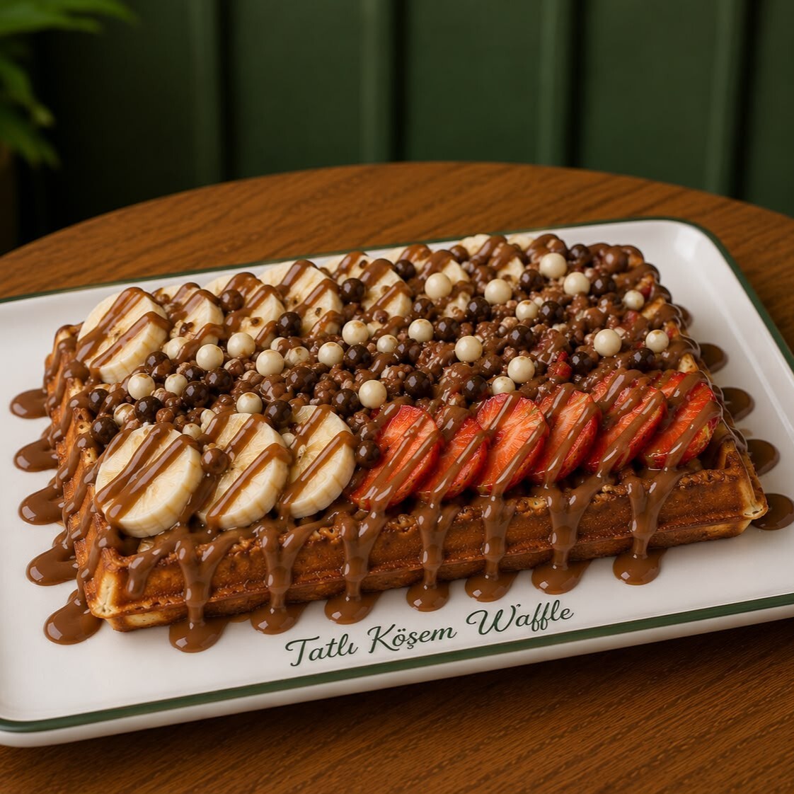 Sütlü Çikolatalı Waffle (Büyük Hamur)