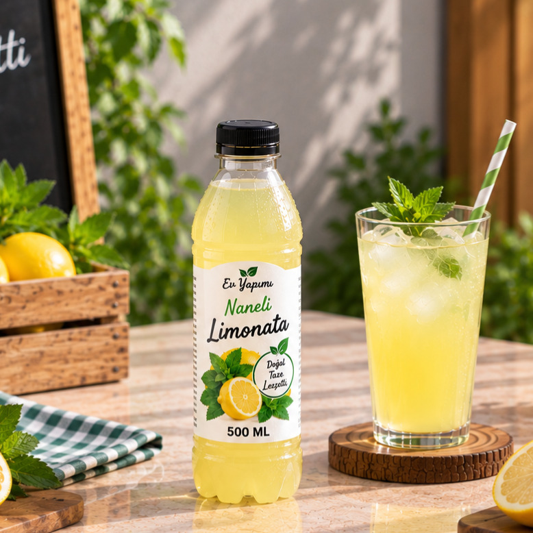 Ev Yapımı Nane Aromalı Limonata 500 ml