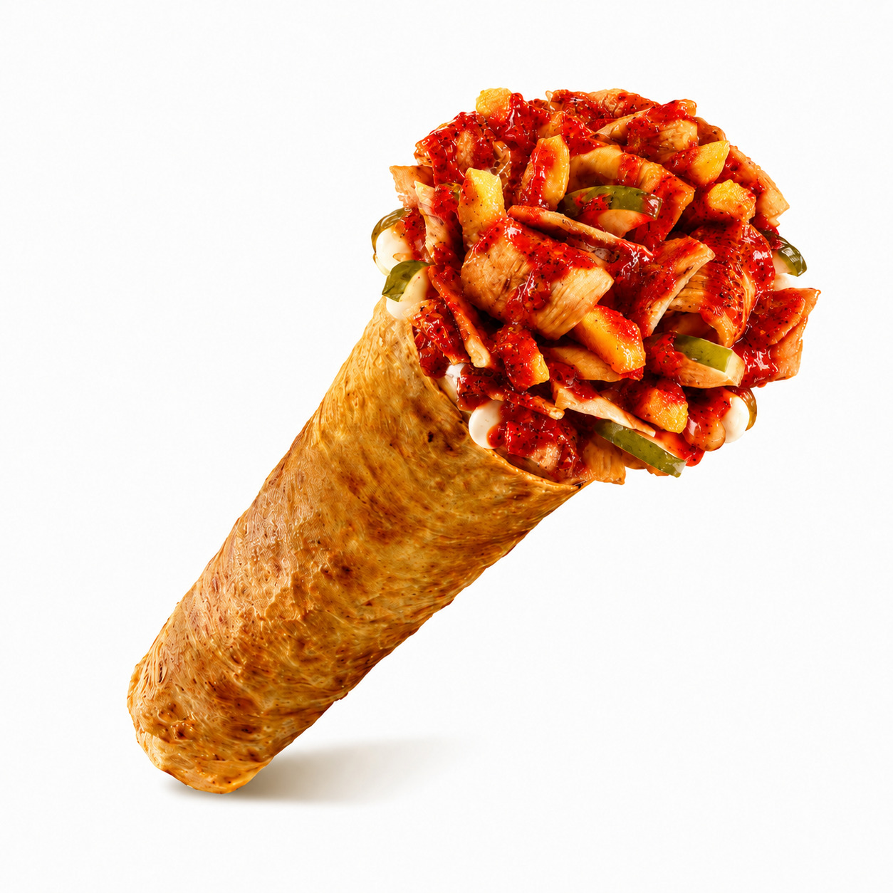Acı Soslu Tavuk Döner Dürüm