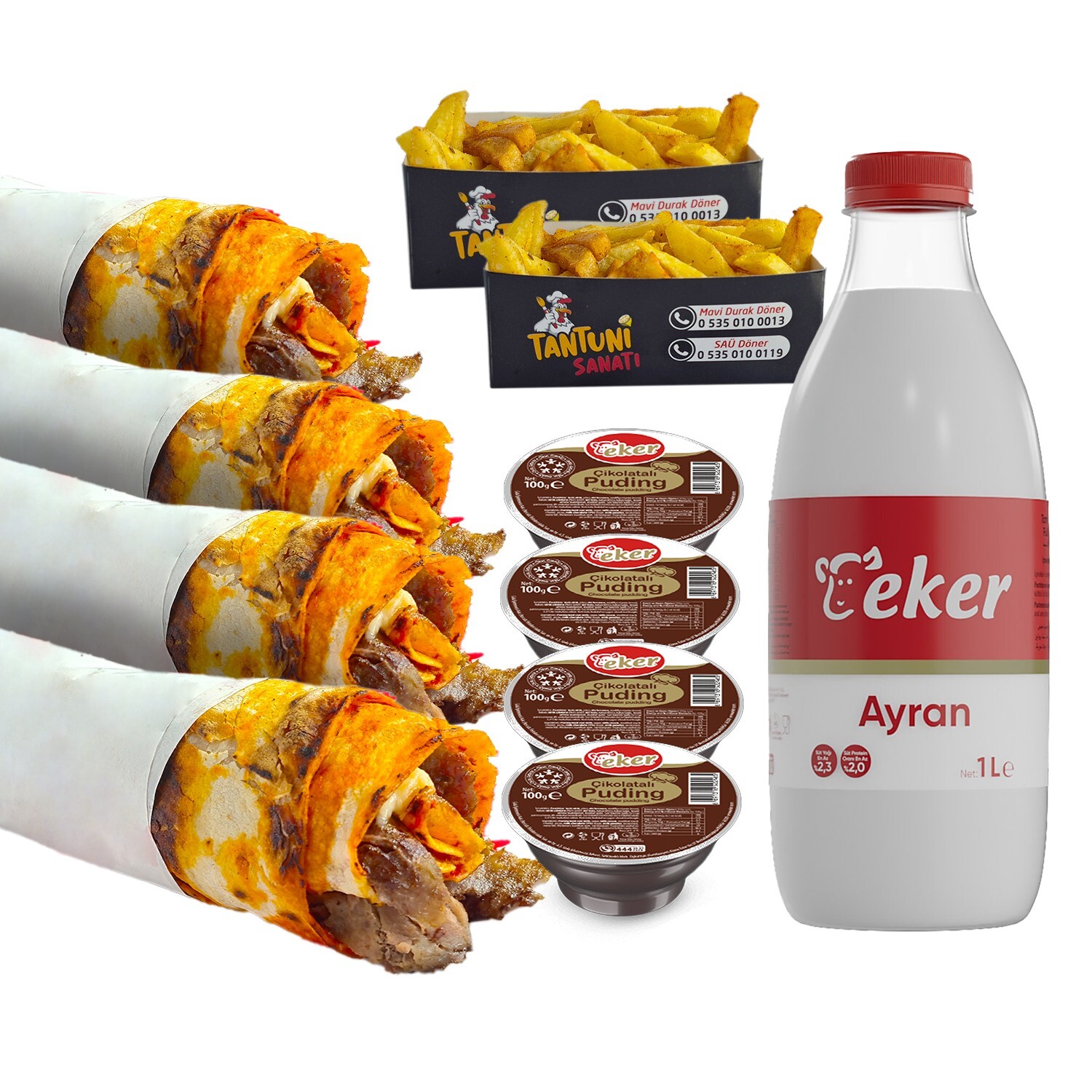 4'lü Et Döner Dürüm Menü 4
