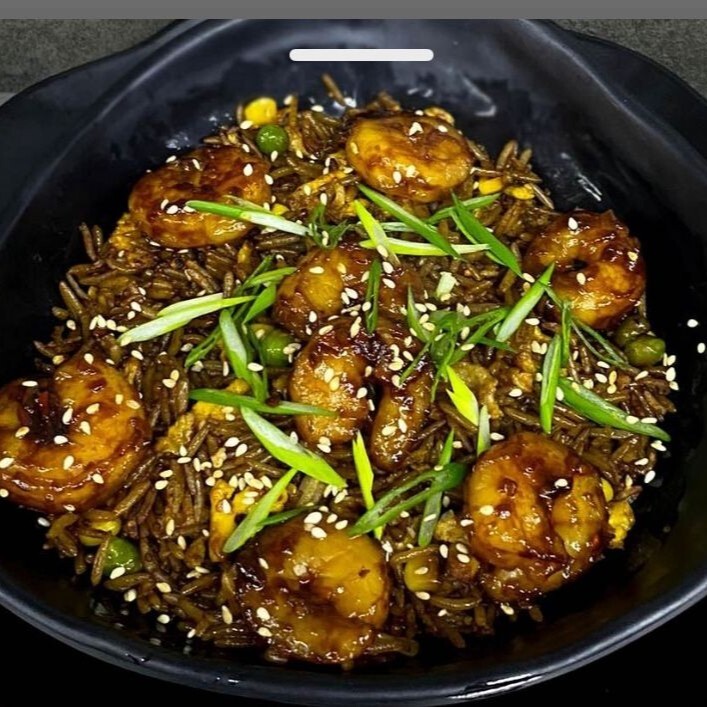 Karides & Teriyaki Soslu Kızarmış Pilav