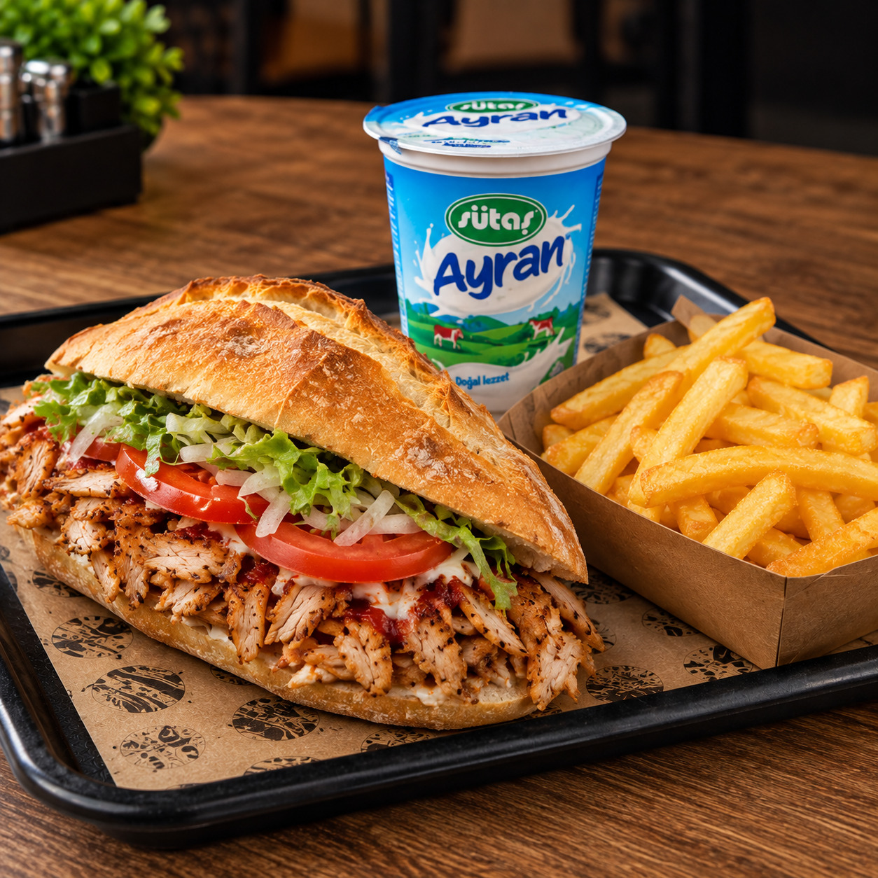 Ekmek Arası Tavuk Döner Menü