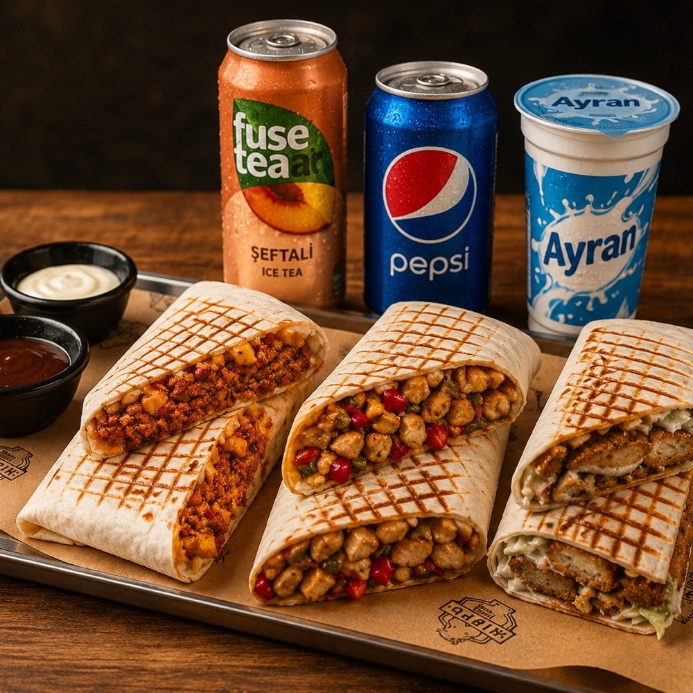 Üçlü Tavuk Taco Menü
