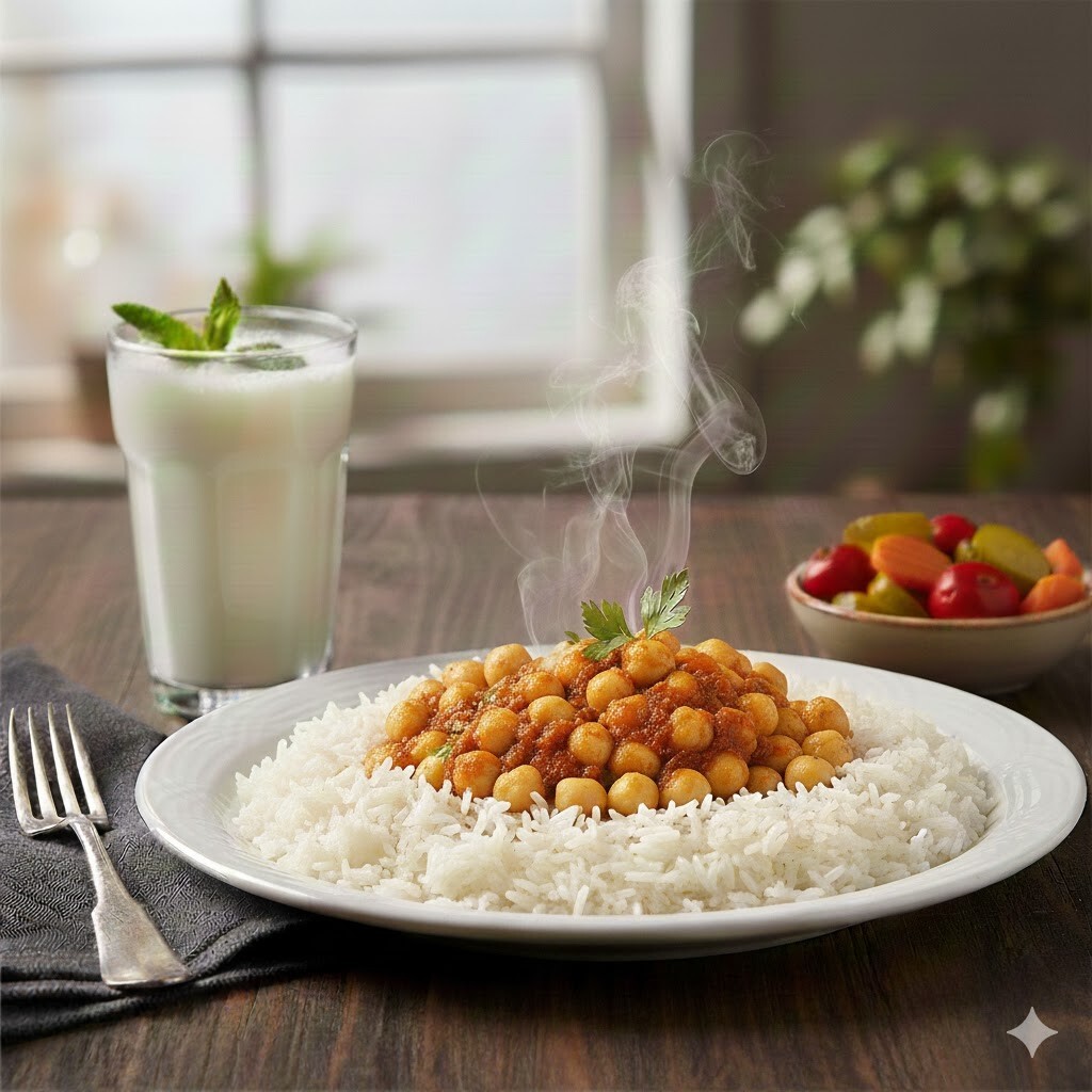Pilav Üstü Nohut & Ayran & Turşu