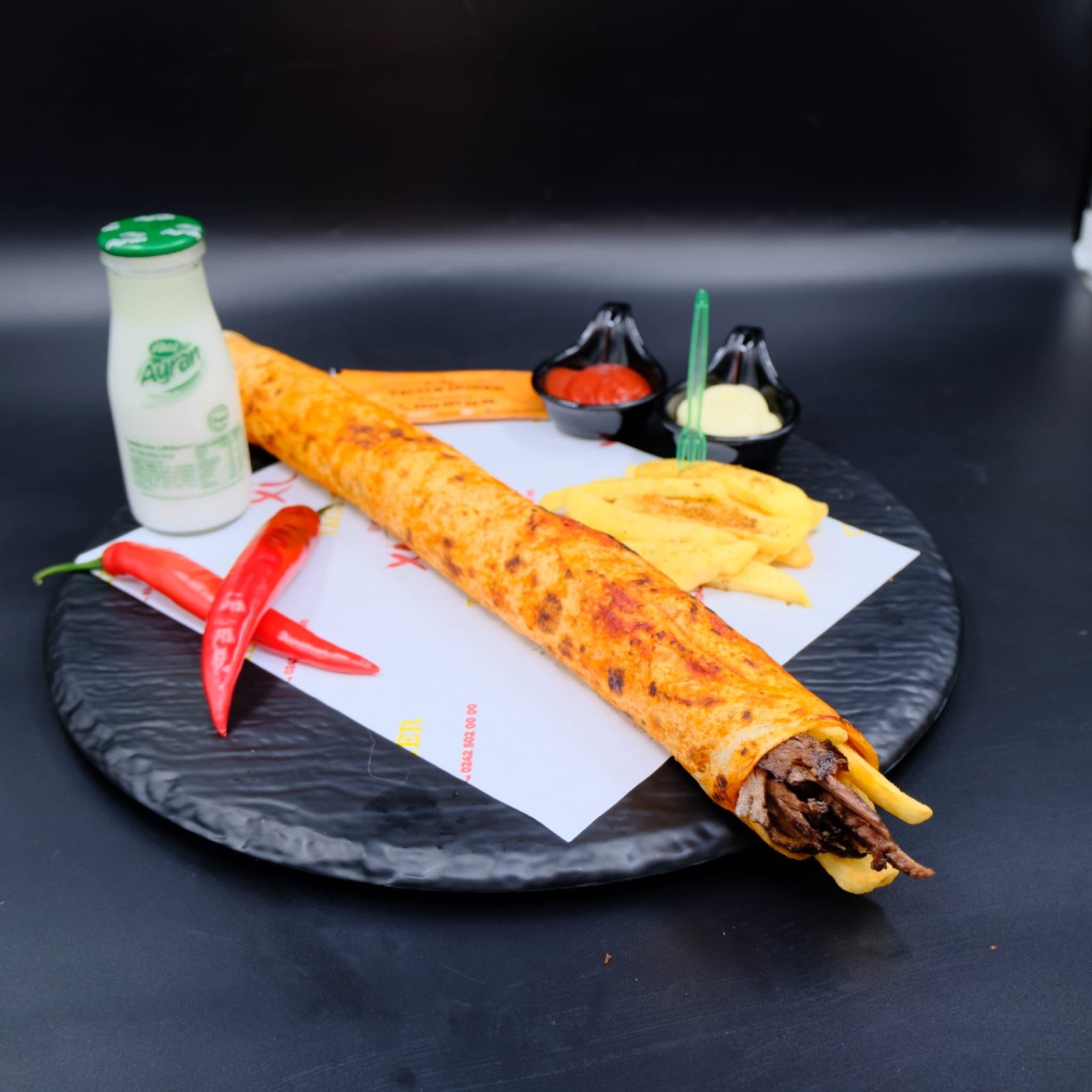 Kaşarlı tavuk Döner Dürüm (XXXL)