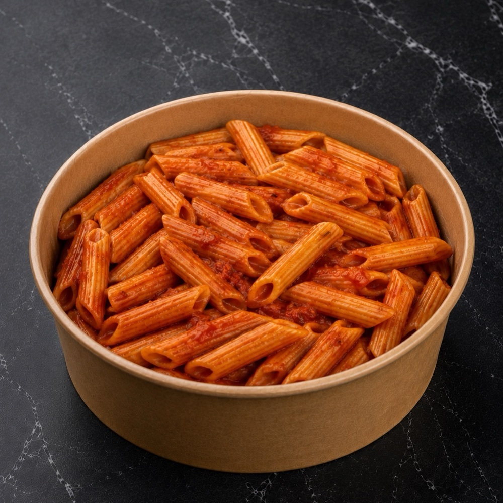 (Acılı) Domates soslu kremasız penne