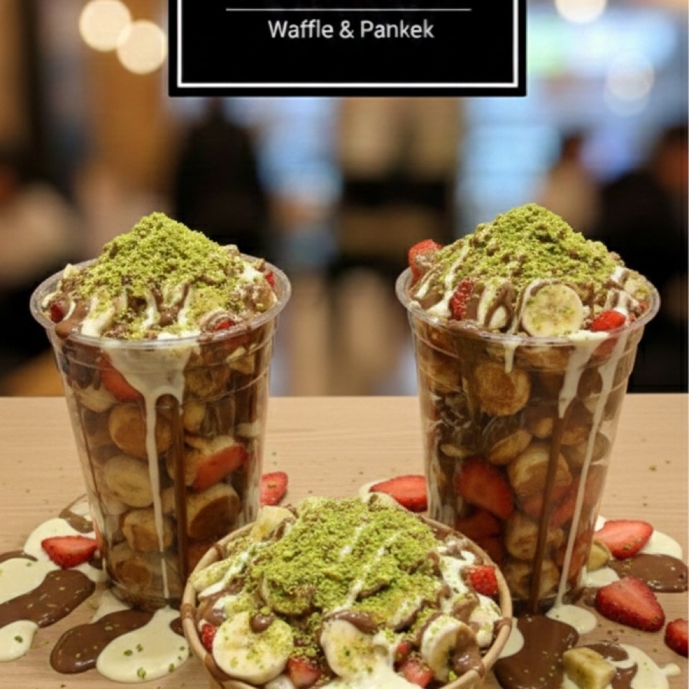 3 kişilik bardak waffle