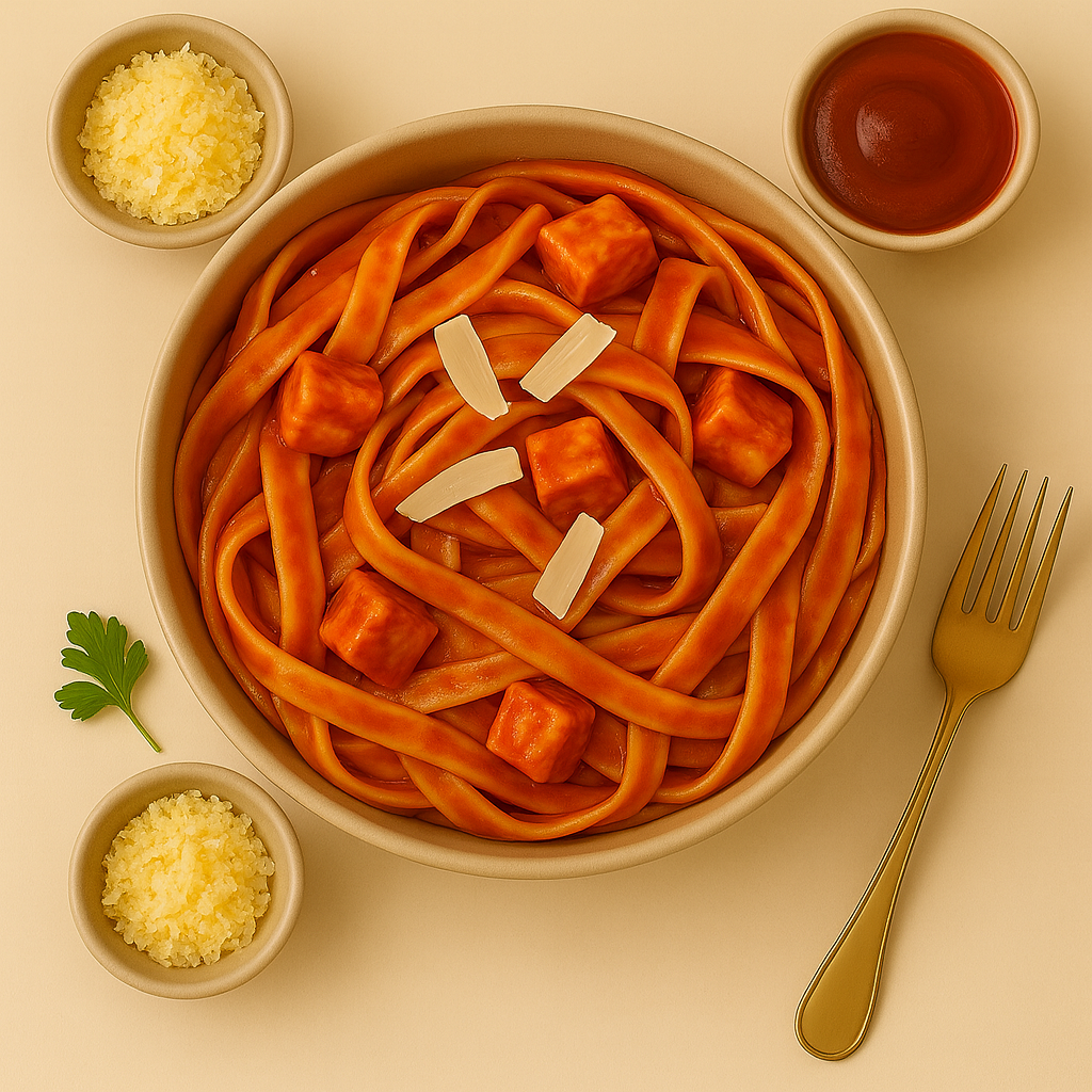 Domates Soslu Tavuklu Fettucine