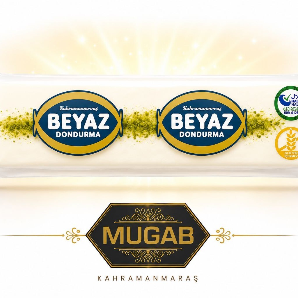 Mugab Beyaz Dondurma Kahramanmaraş Usulü SADE (500gr)