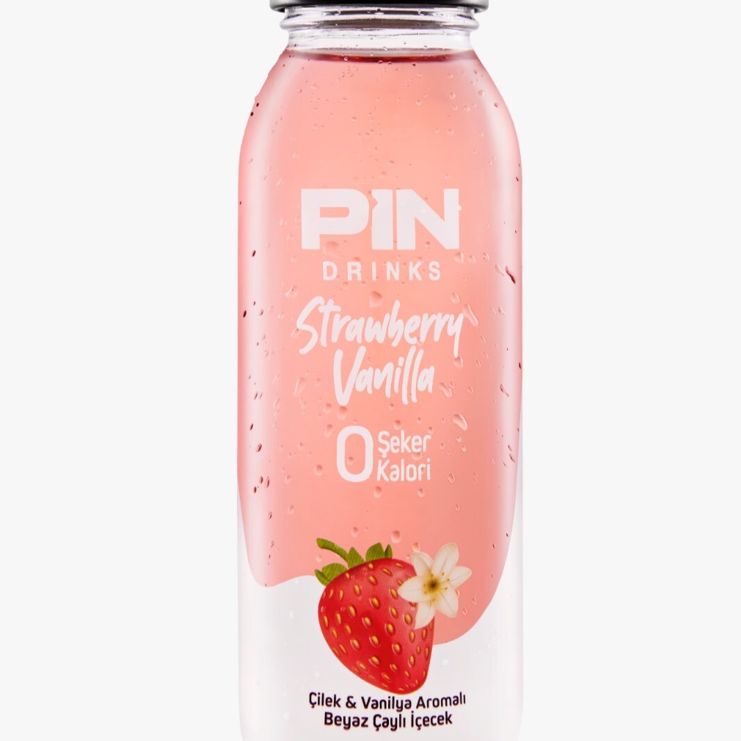 Pin Çilek Vanilya Beyaz Çaylı 0 Şeker İçecek
