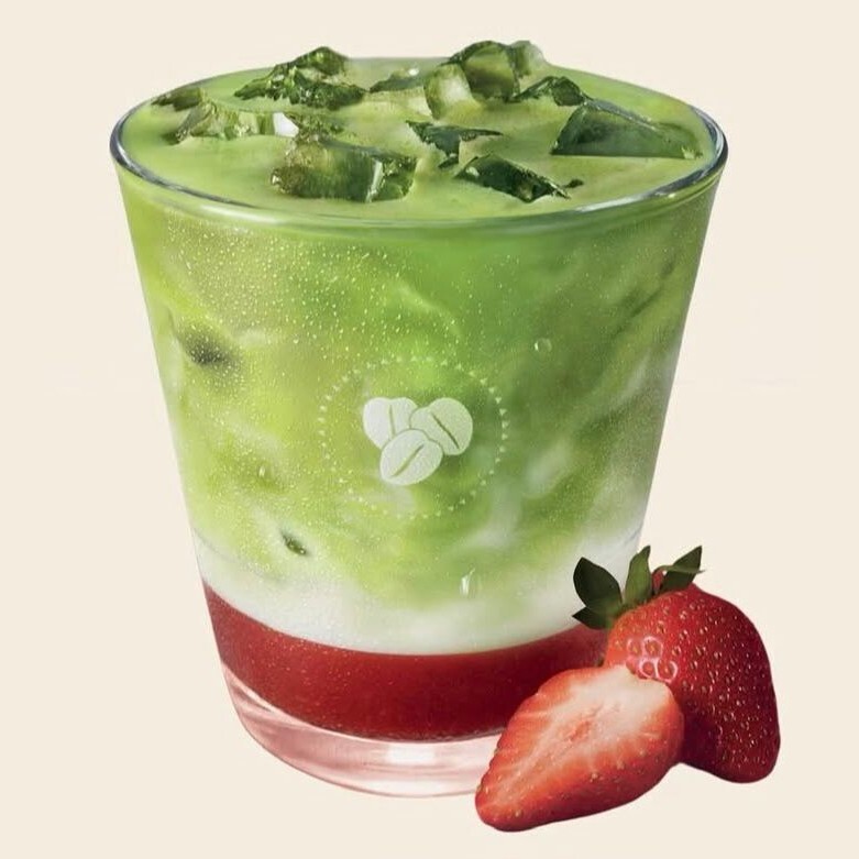 Iced Strawberry Matcha Latte