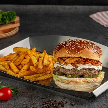 Trüf Mayonezli Et Burger Menü