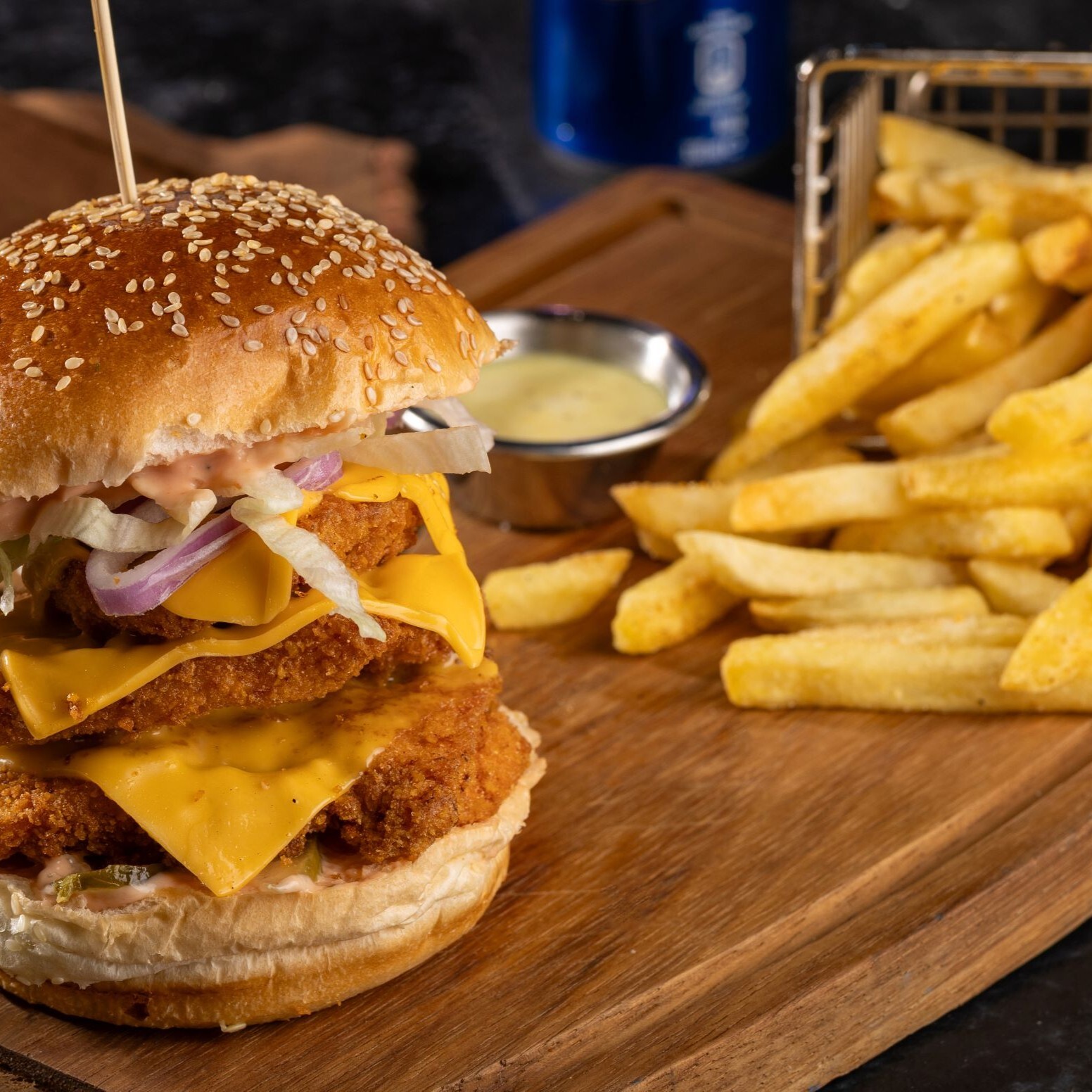 Triple Double Chicken Burger