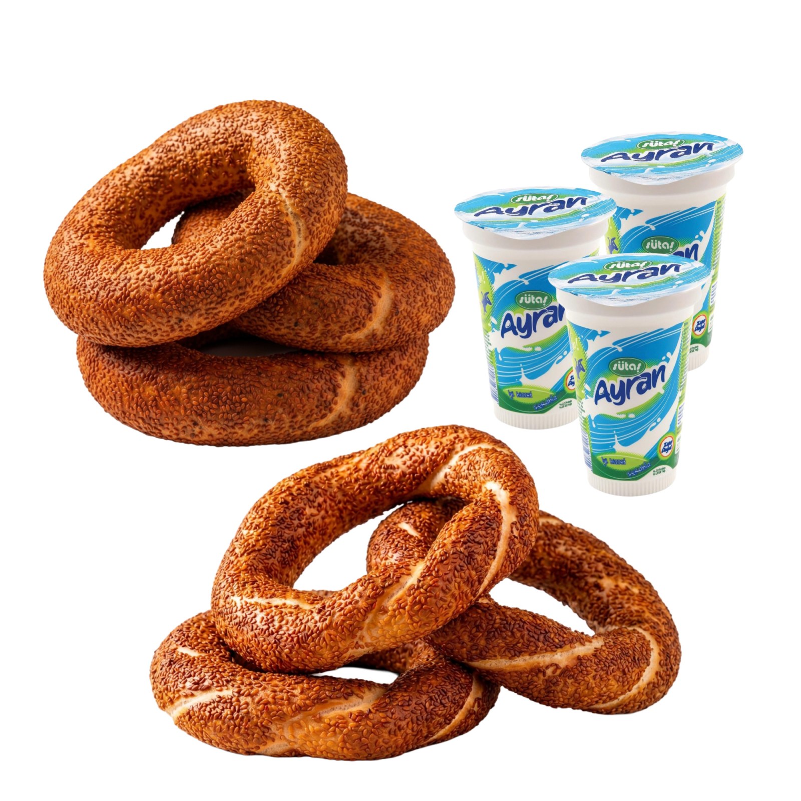Üç Kişilik Simit Menüsü