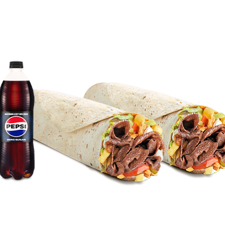 2'li Et Döner Dürüm Menü