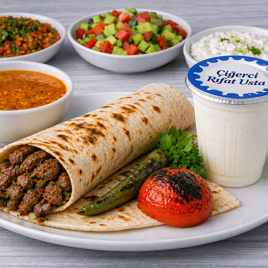 Ciğer Dürüm + Büyük Ayran