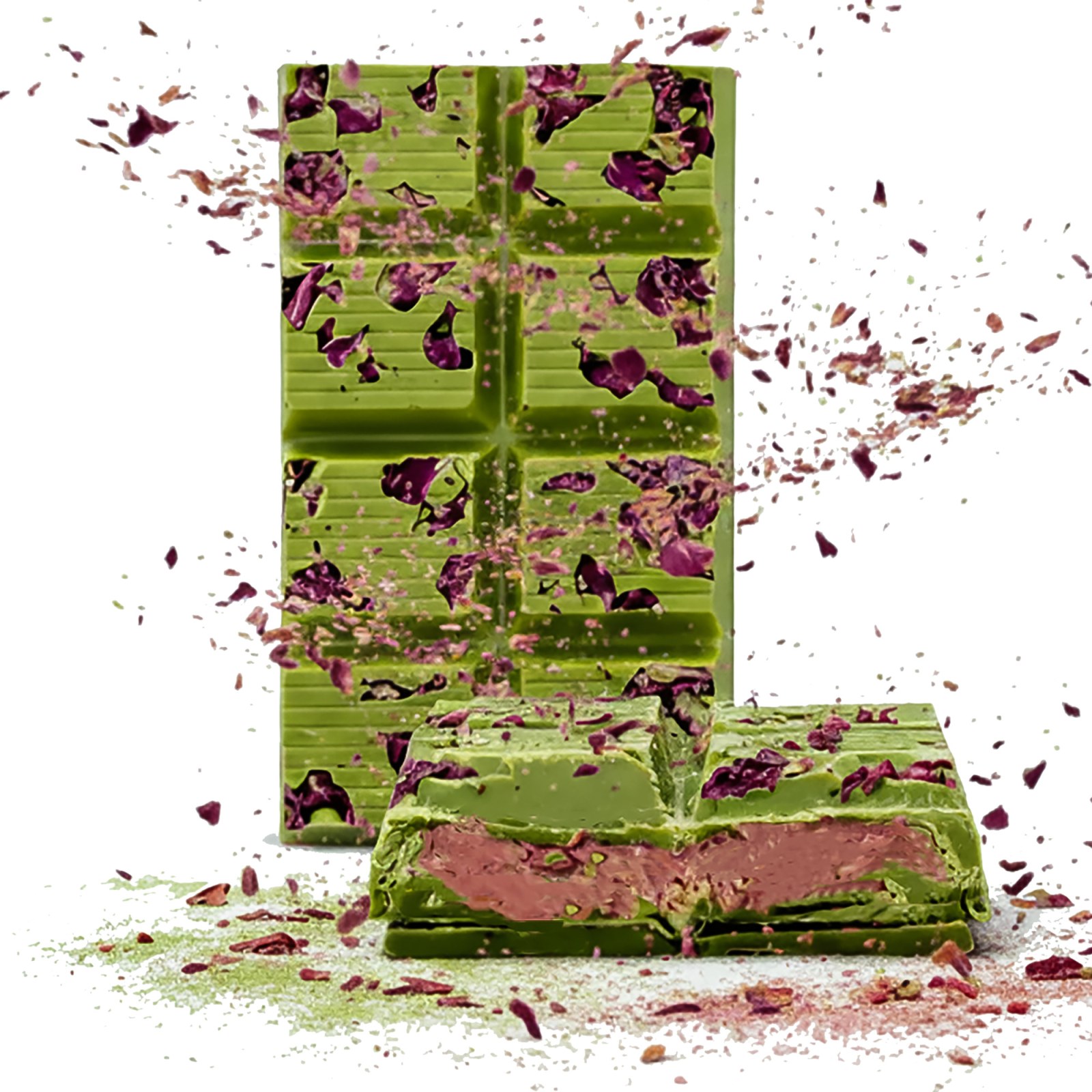 Matcha & Çilekli Gül Aromalı Deluxe Kadayıf Çikolata