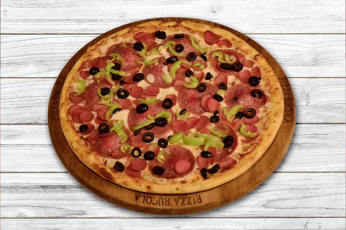 Salamlı Mantarlı Pizza orta boy