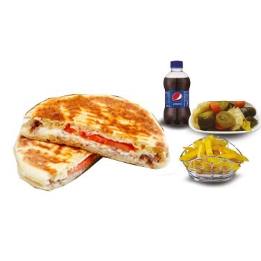 Beyaz Peynirli Domatesli Bazlama Tost Menü