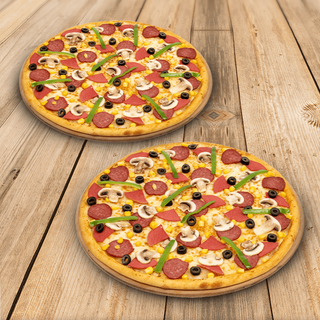 2'li Karışık Pizza (Orta) Menü