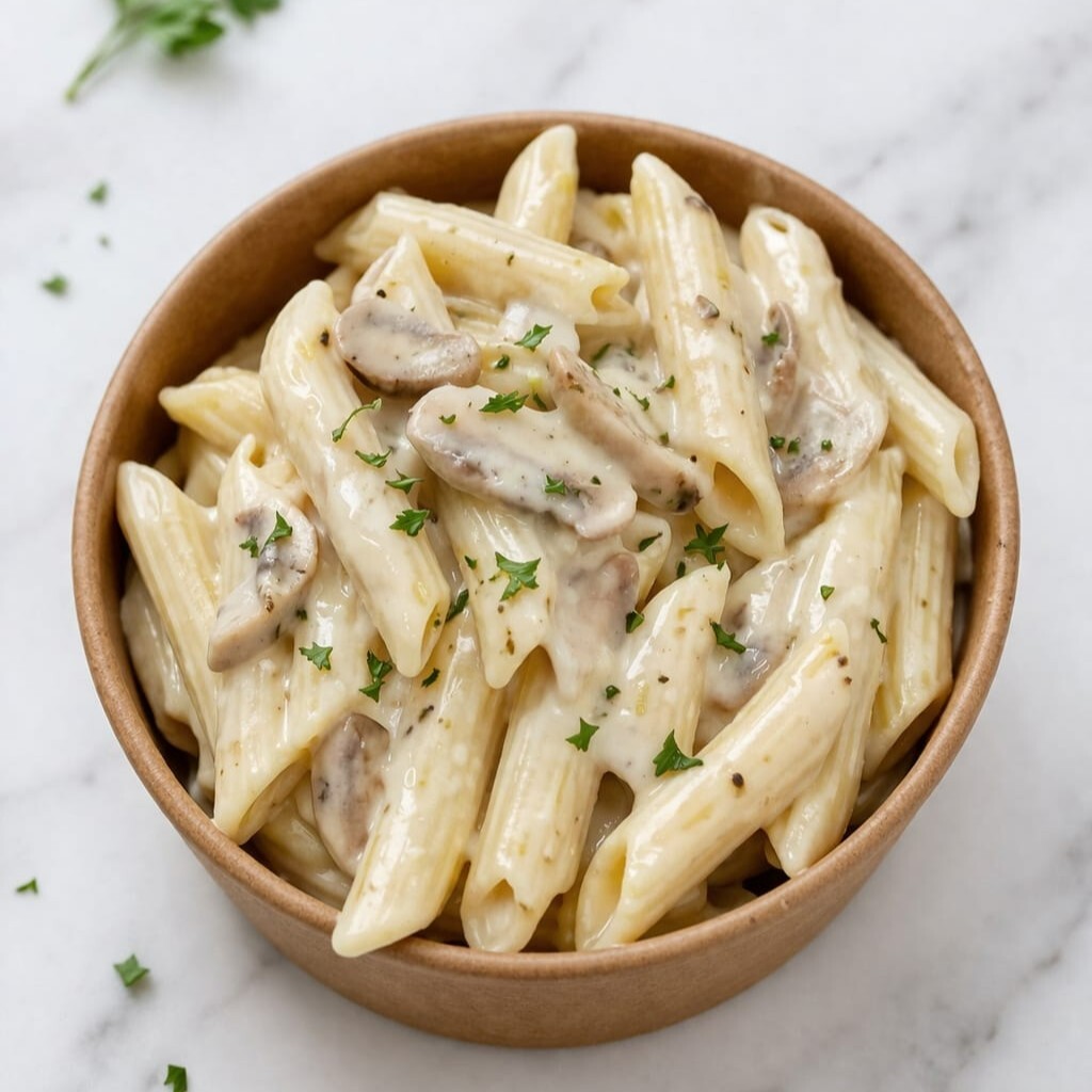 Mantar Kremalı penne