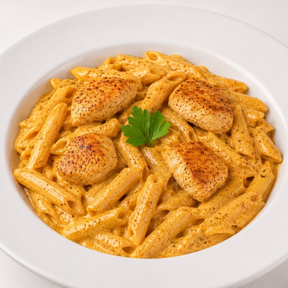 Kajun Soslu Tavuklu Penne Makarna