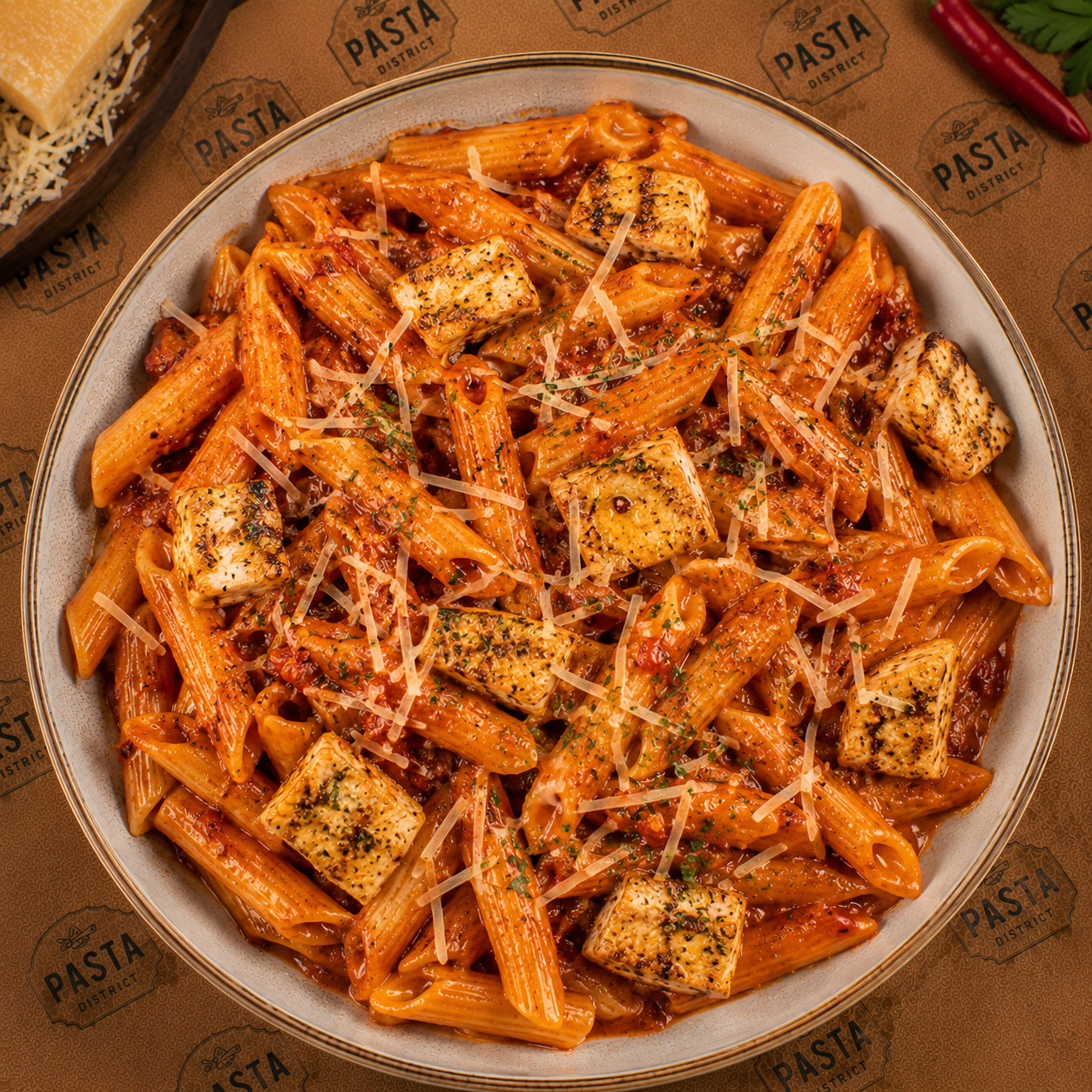 Acı Soslu Pasta Chicken Bowl