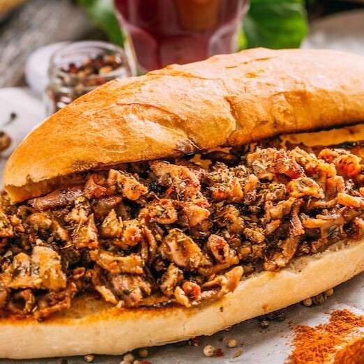 Tam Boy Somun Ekmek Arası Tavuk Sac Kavurma