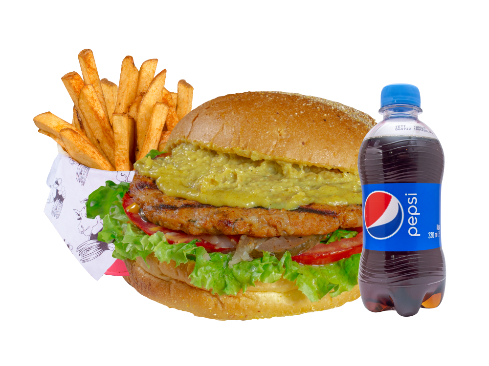 Köri Soslu Tavuk Burger Menü