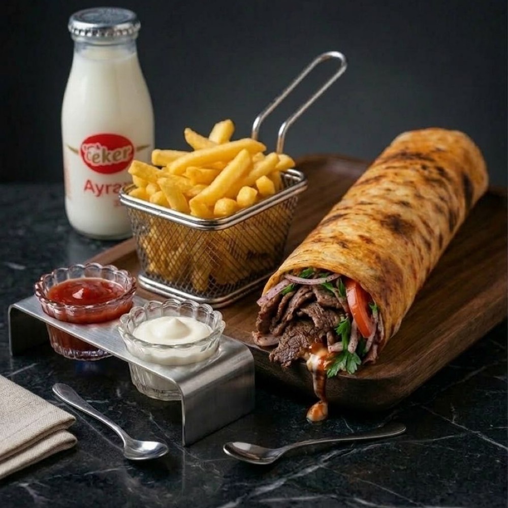 Zurna Et Döner Dürüm Ayranlı Menü ( 200 Gr )
