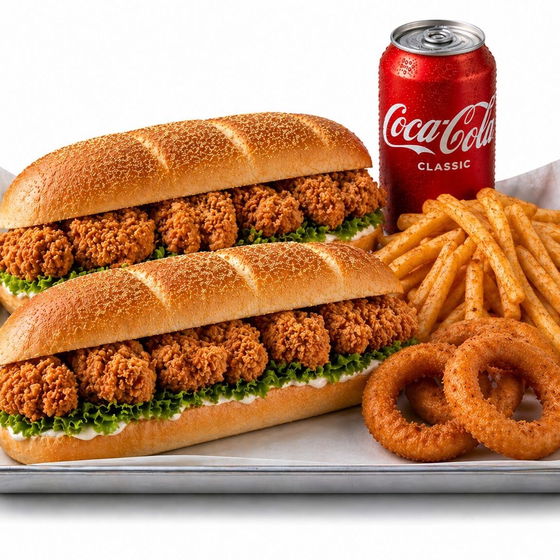 2’li Klasik Cajun Sandwich Coca Cola Menü