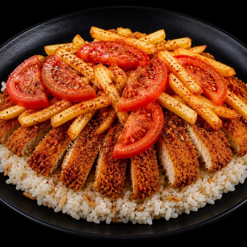 Tam Pilav Üstü Şnitzel
