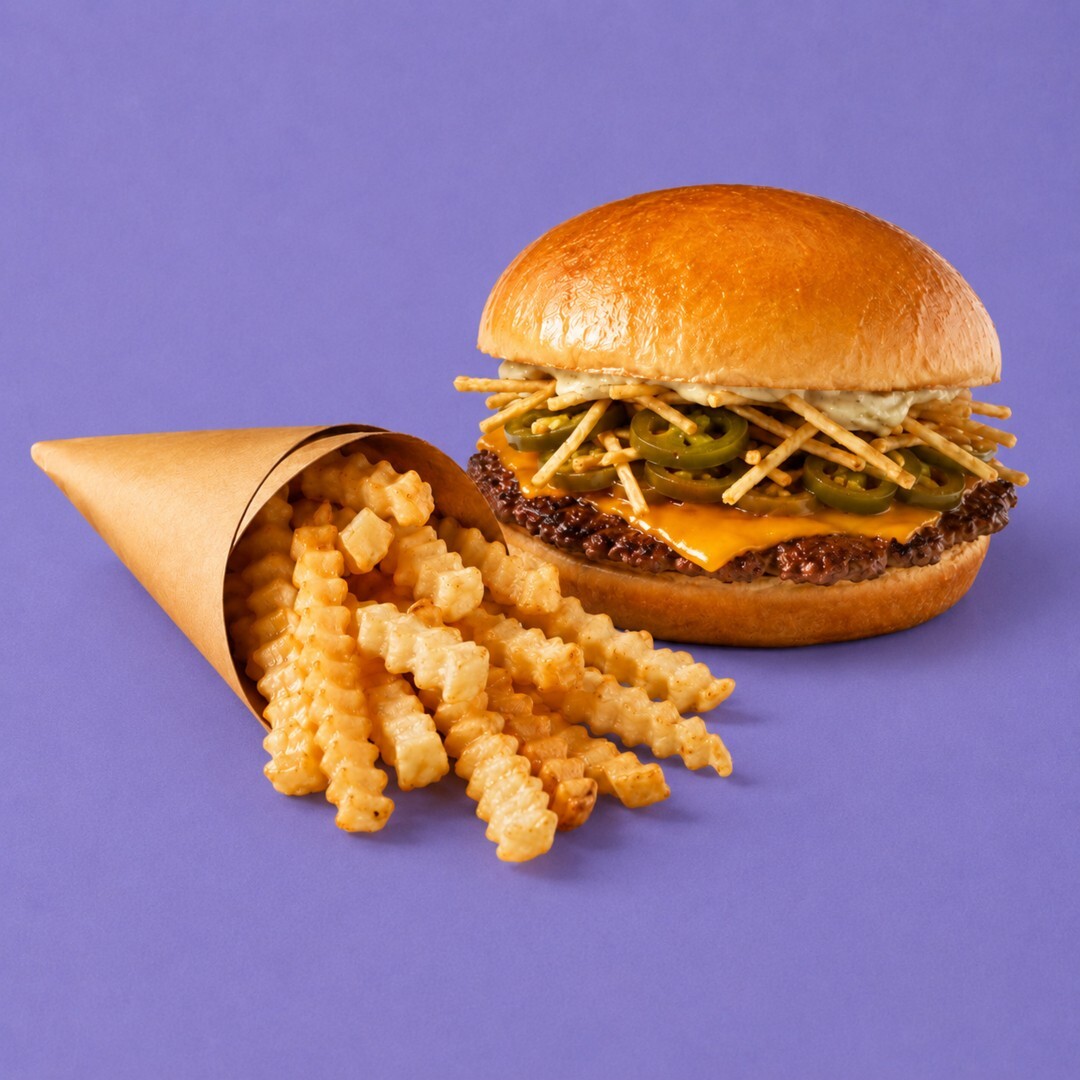 Single Jalapeno Smash Burger & Patates Kızartması