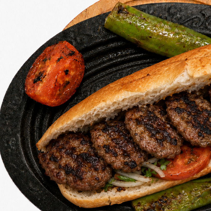 Ekmek Arası Köfte ( Üç Çeyrek Ekmek )