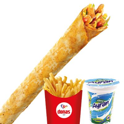 Donas Zurna Tavuk Döner Dürüm Menü 1