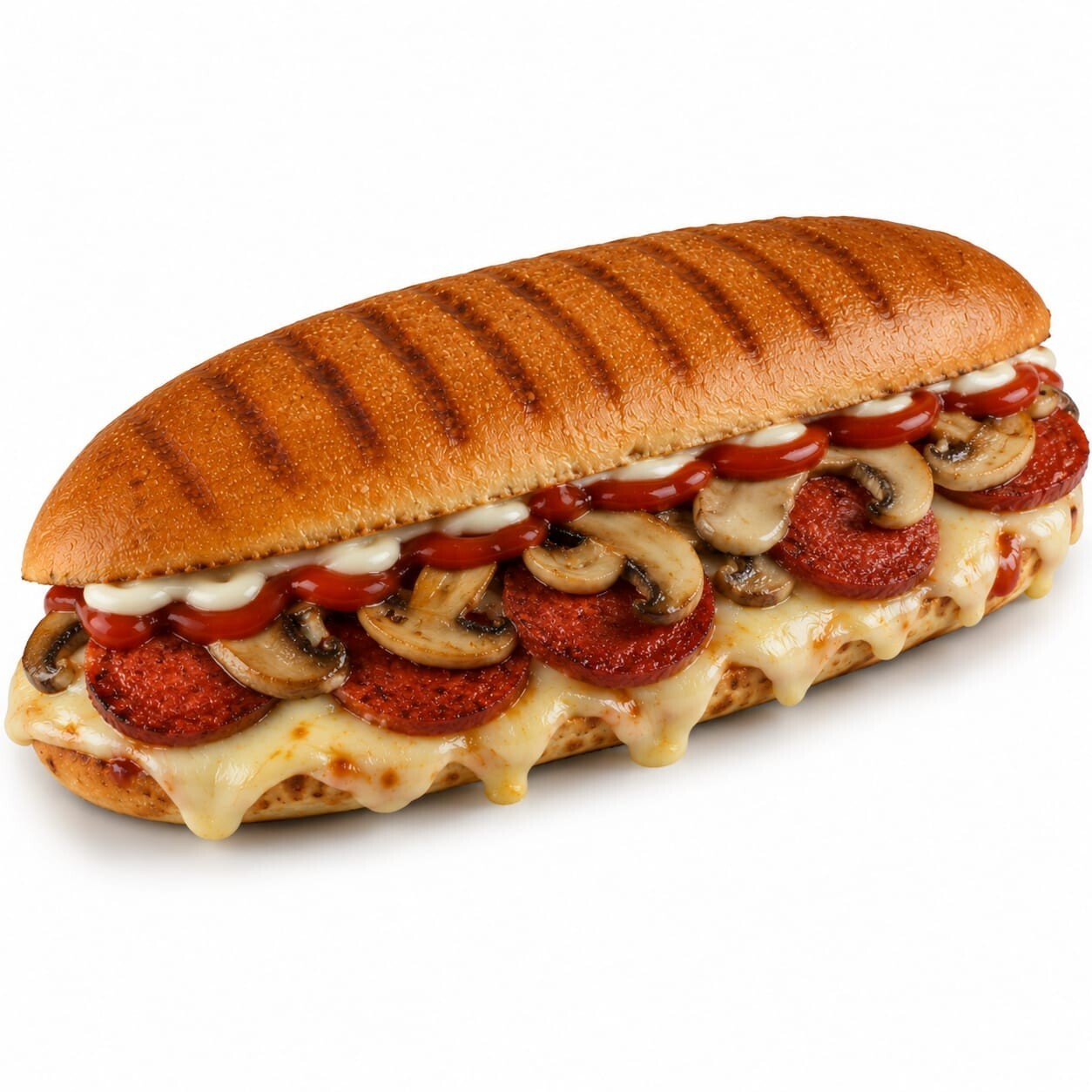 Mantarlı Kaşarlı Sucuklu Tost