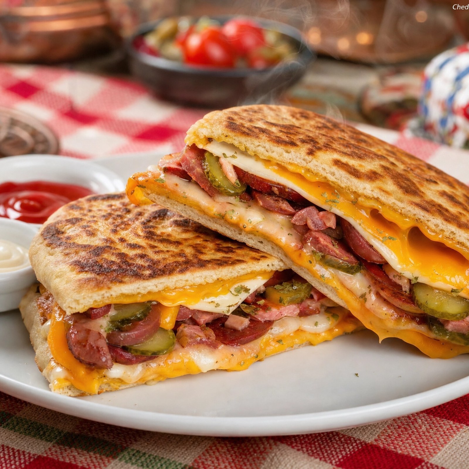 Cheddarlı Atom Bazlama Tost