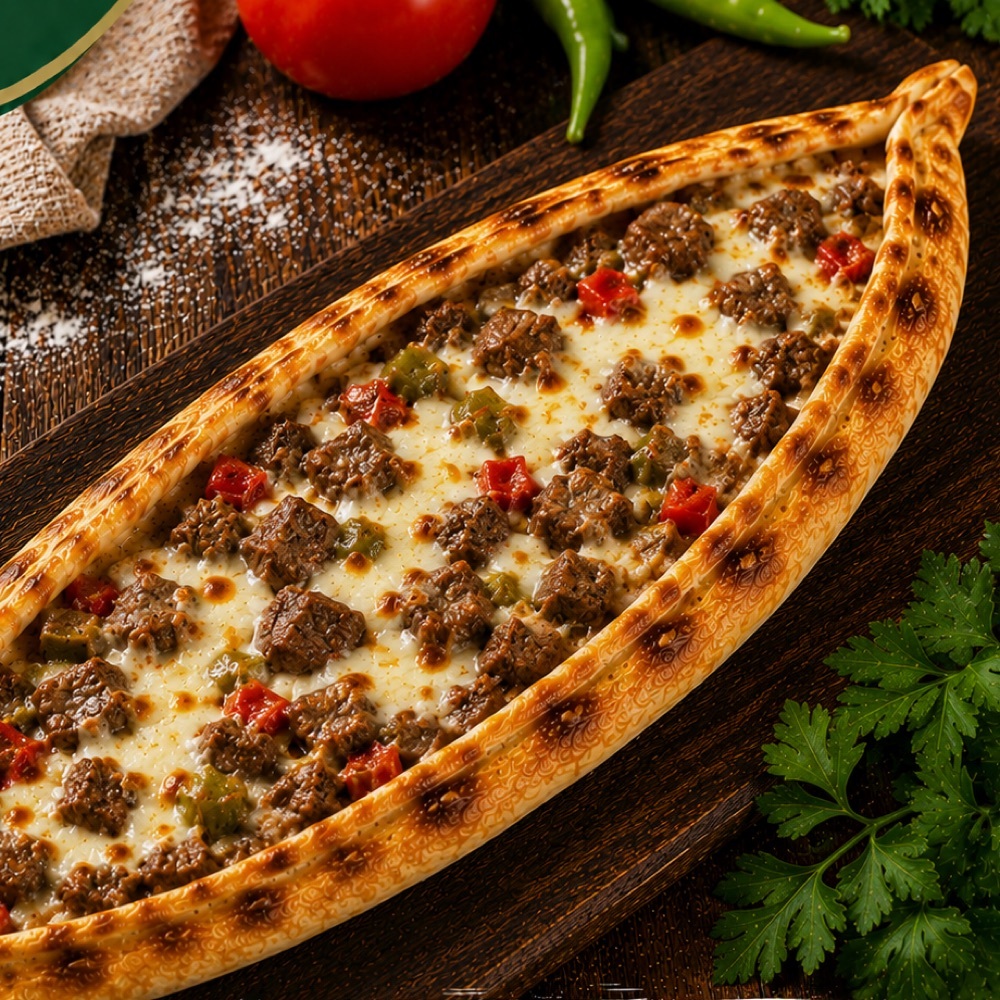 Kuşbaşılı Kaşarlı Pide Menü