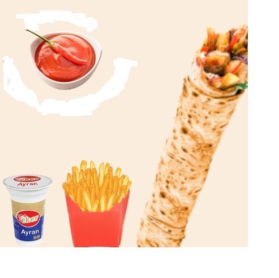 Acı Soslu Zurna Tavuk Döner Dürüm & Patates Kızartması Menü