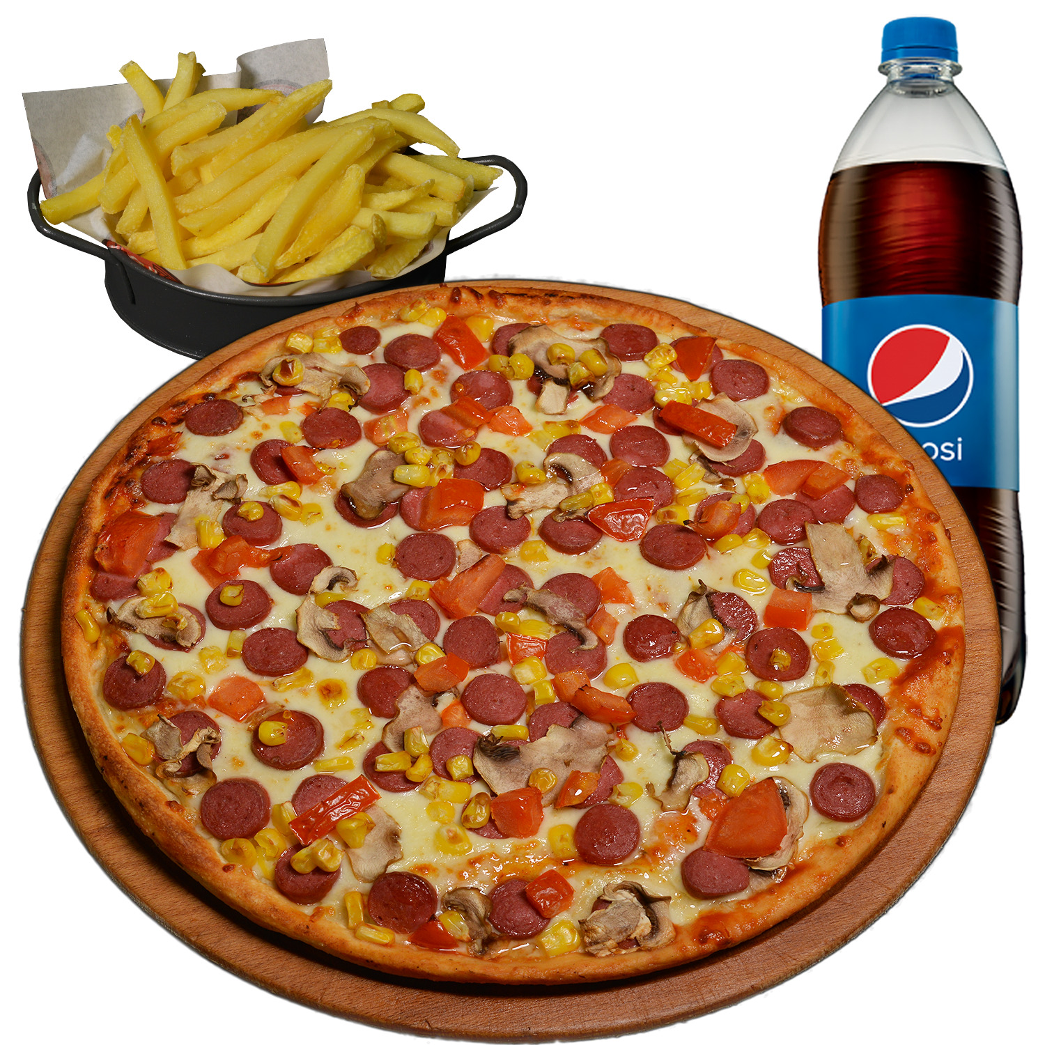 Sosisli Pizza (Büyük) Menü