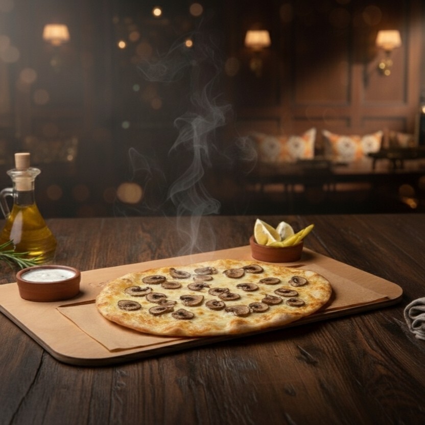 Mantarlı Kaşarlı Lahmacun