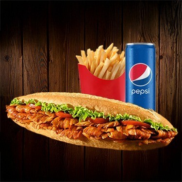 Tavuk Tam Ekmek+Kutu Pepsi+Patates Kızartması