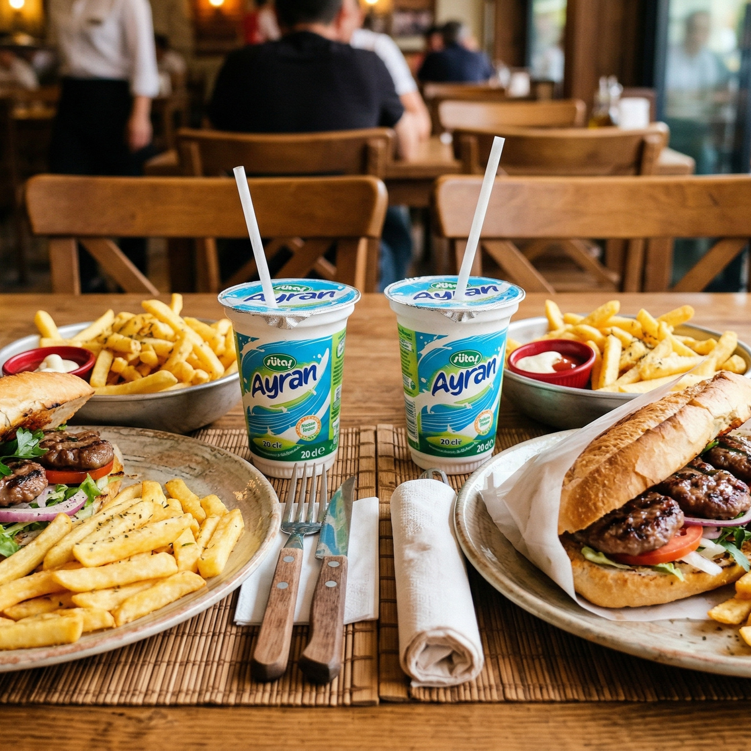 2'li Yarım Ekmek Arası Izgara Köfte Menü
