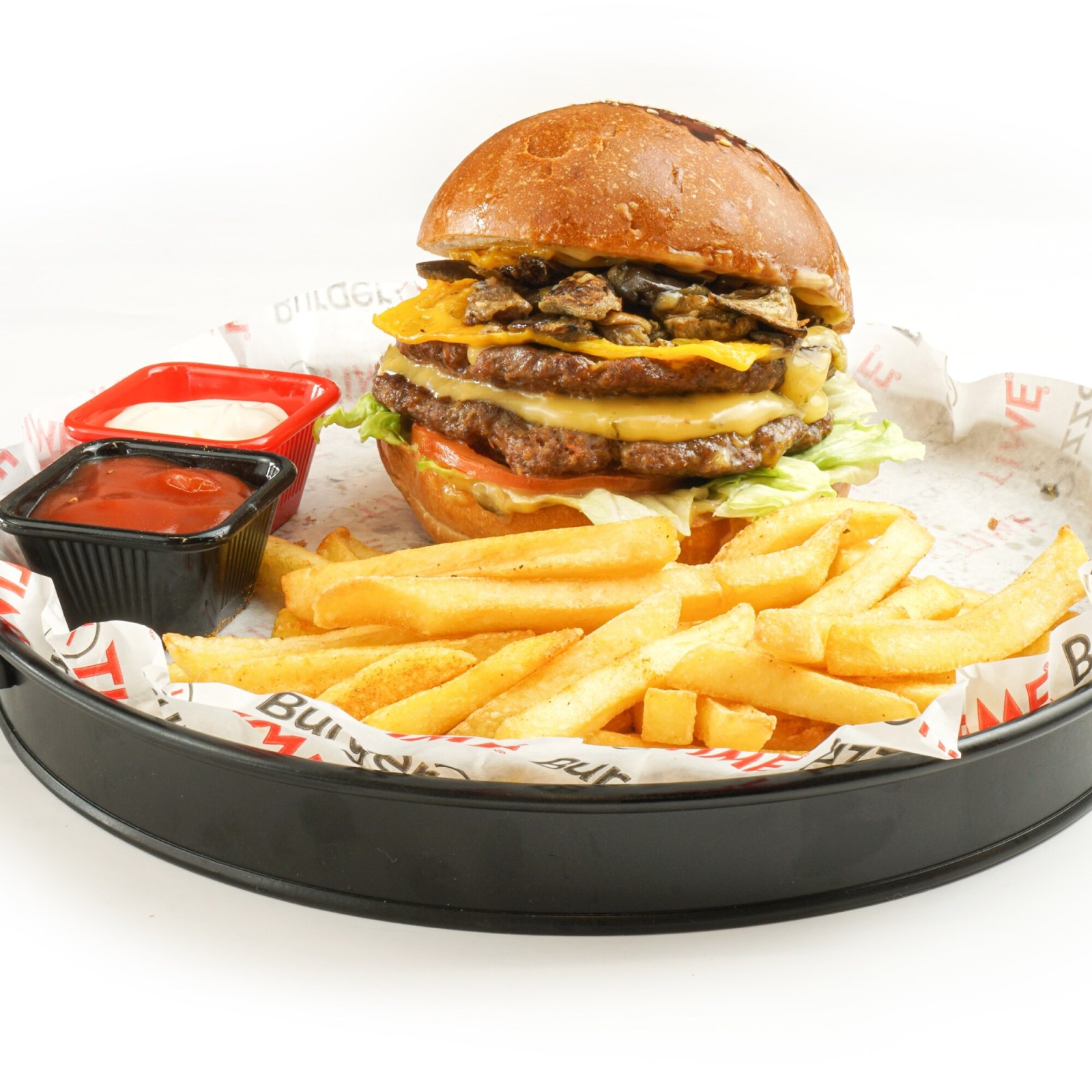 Double Köz Patlıcanlı Burger