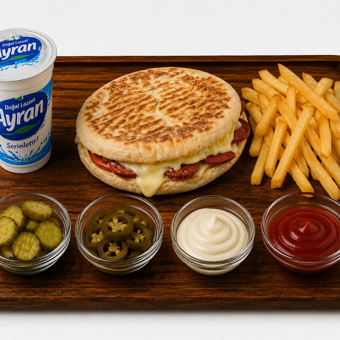 Karışık Bazlama Tost Menü