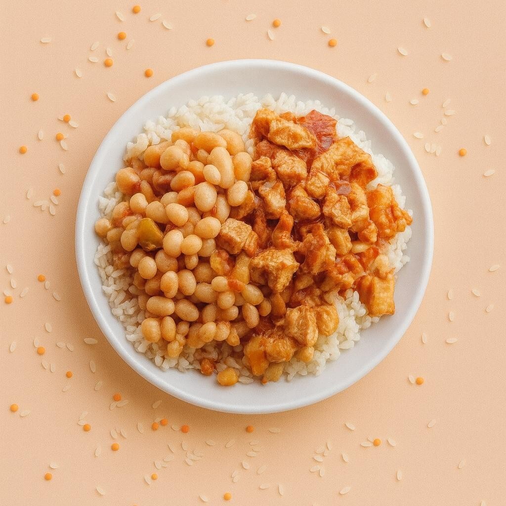 Pilavüstü Tavuk Sote + Kuru Fasulye