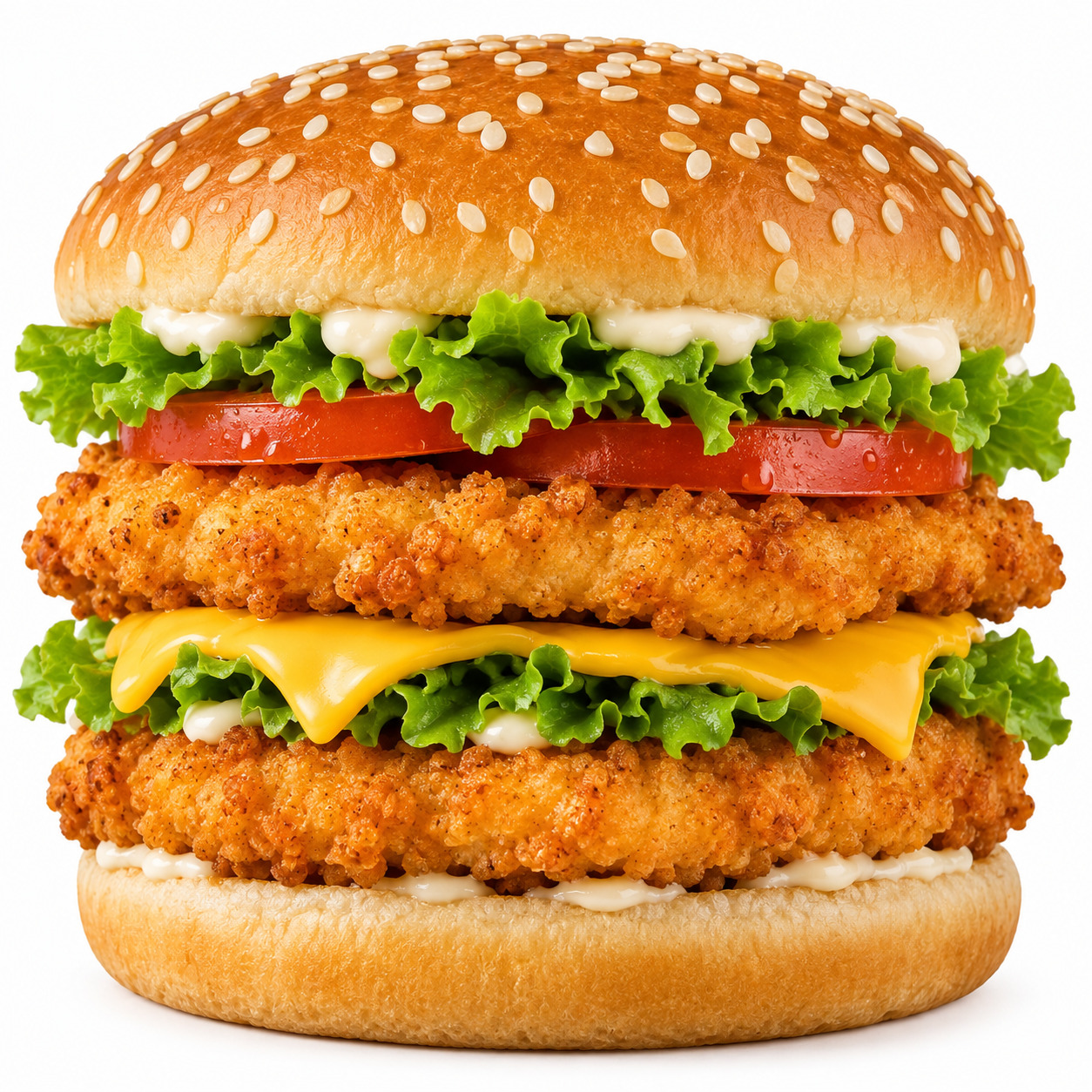 Cheddarlı Double Tavuk Burger