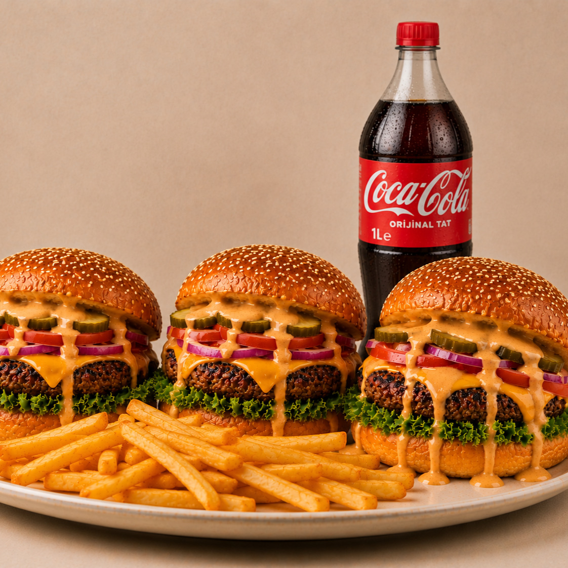 3'lü Hamburger Menü